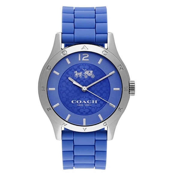 Coach Accessories - Coach Maddy Women's Blue Strap Rubber Watch
